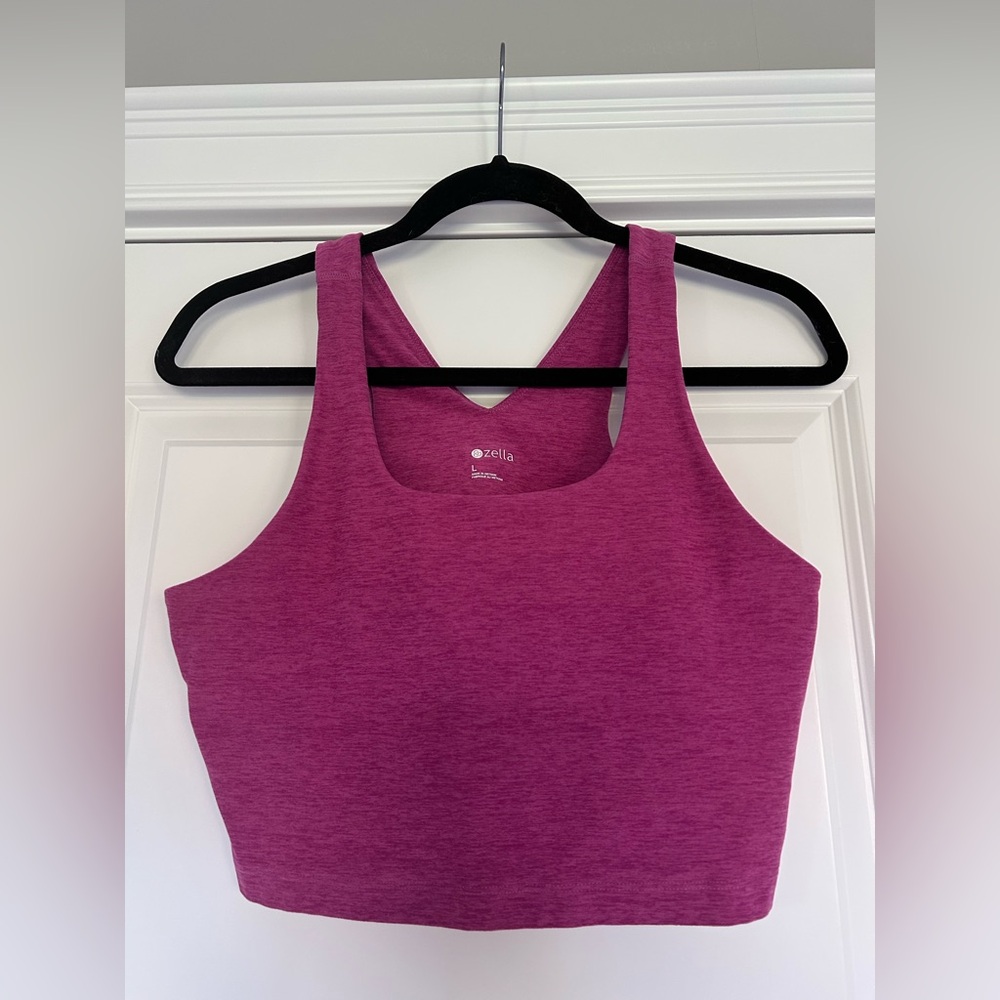 Zella Renew Mélange Support Crop Top - Size Large